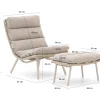 Forza Marradi lounge tuinstoel met voetenbank