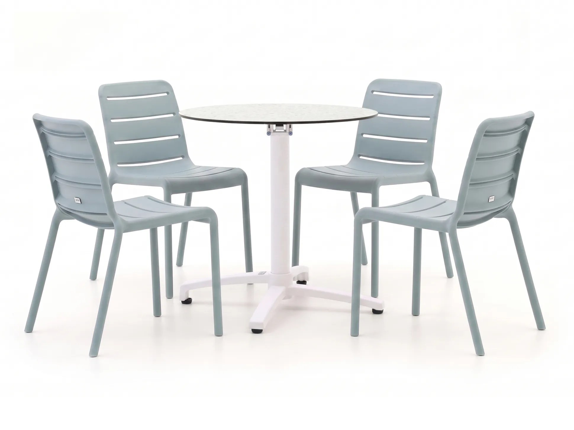 Forza Narni/Canzo ø80cm dining tuinset 5-delig stapelbaar