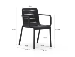 Forza Narni dining tuinstoel stapelbaar