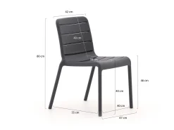 Forza Narni dining tuinstoel stapelbaar