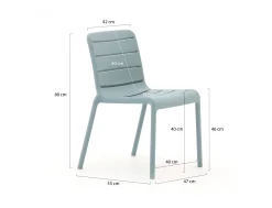 Forza Narni/Sora ø 90cm dining tuinset 5-delig stapelbaar