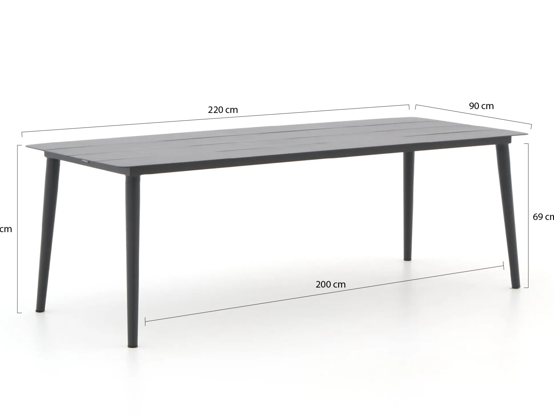 Forza Narni/Sora 220cm dining tuinset 7-delig stapelbaar