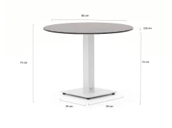 Forza Orta tuintafel ø80cm (h:73cm)