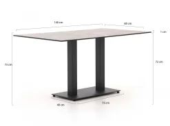Forza Orta tuintafel 140x80x73cm