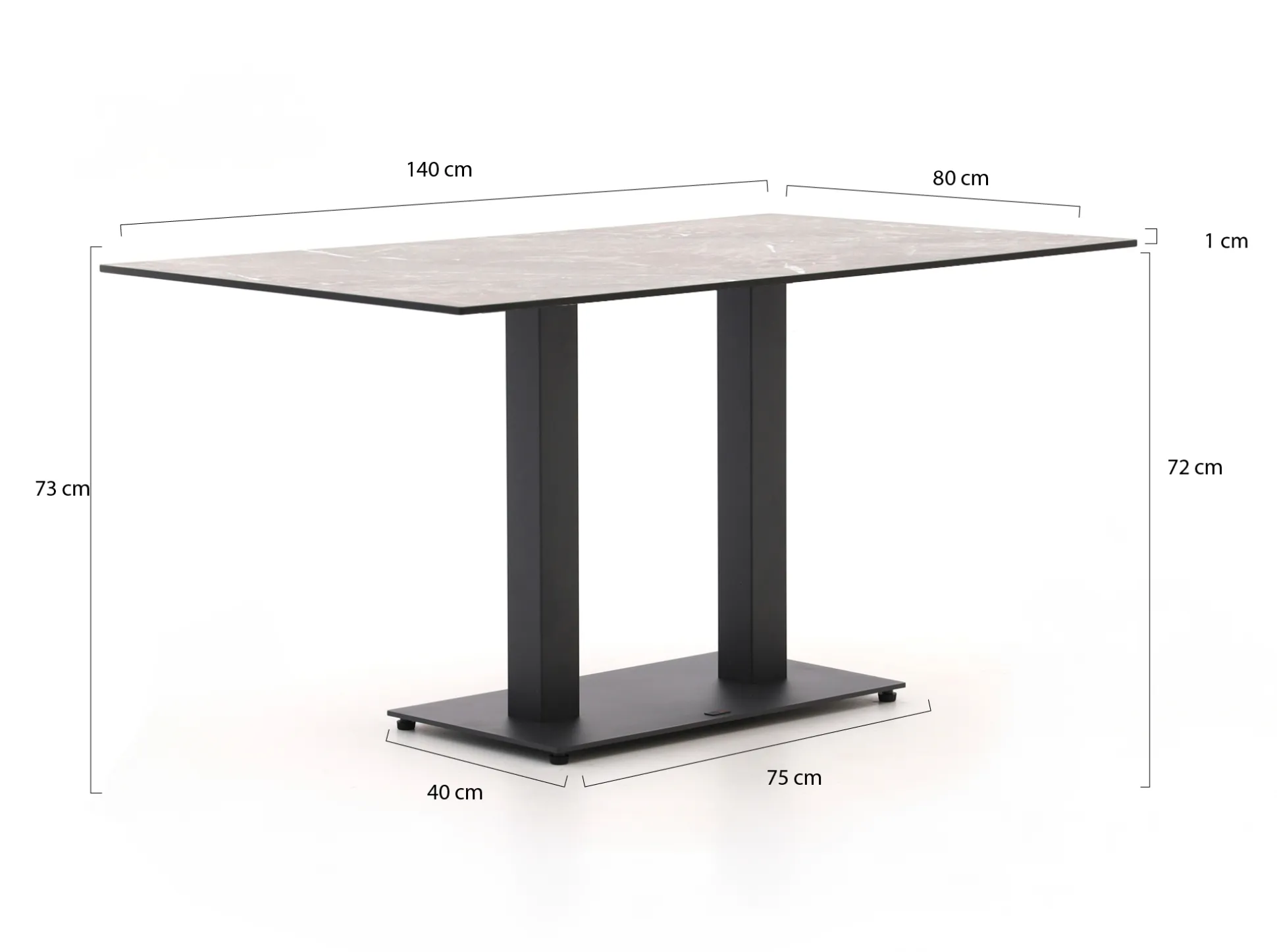 Forza Orta tuintafel 140x80x73cm