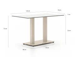 Forza Orta tuintafel 120x70x73cm