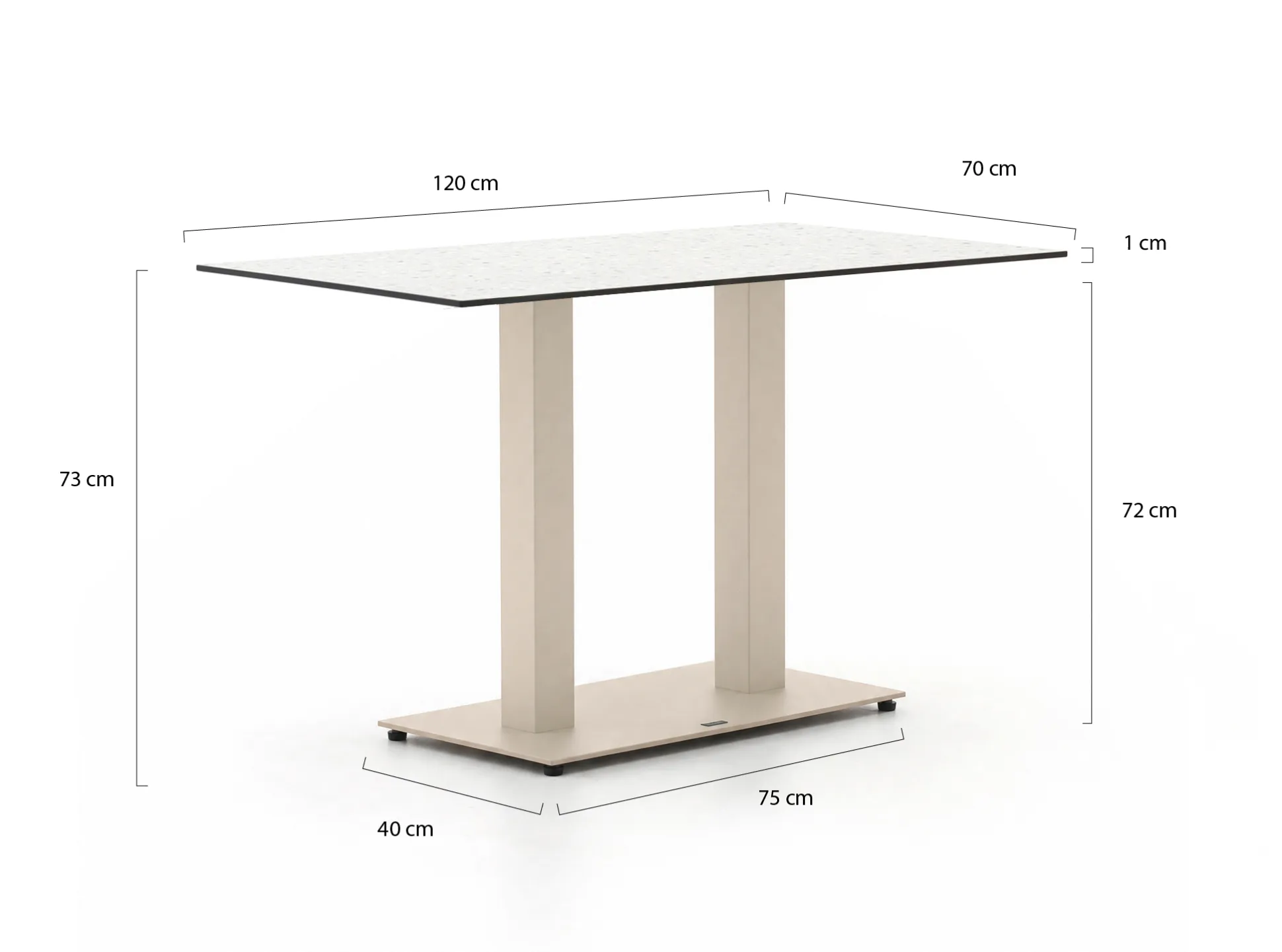 Forza Orta tuintafel 120x70x73cm