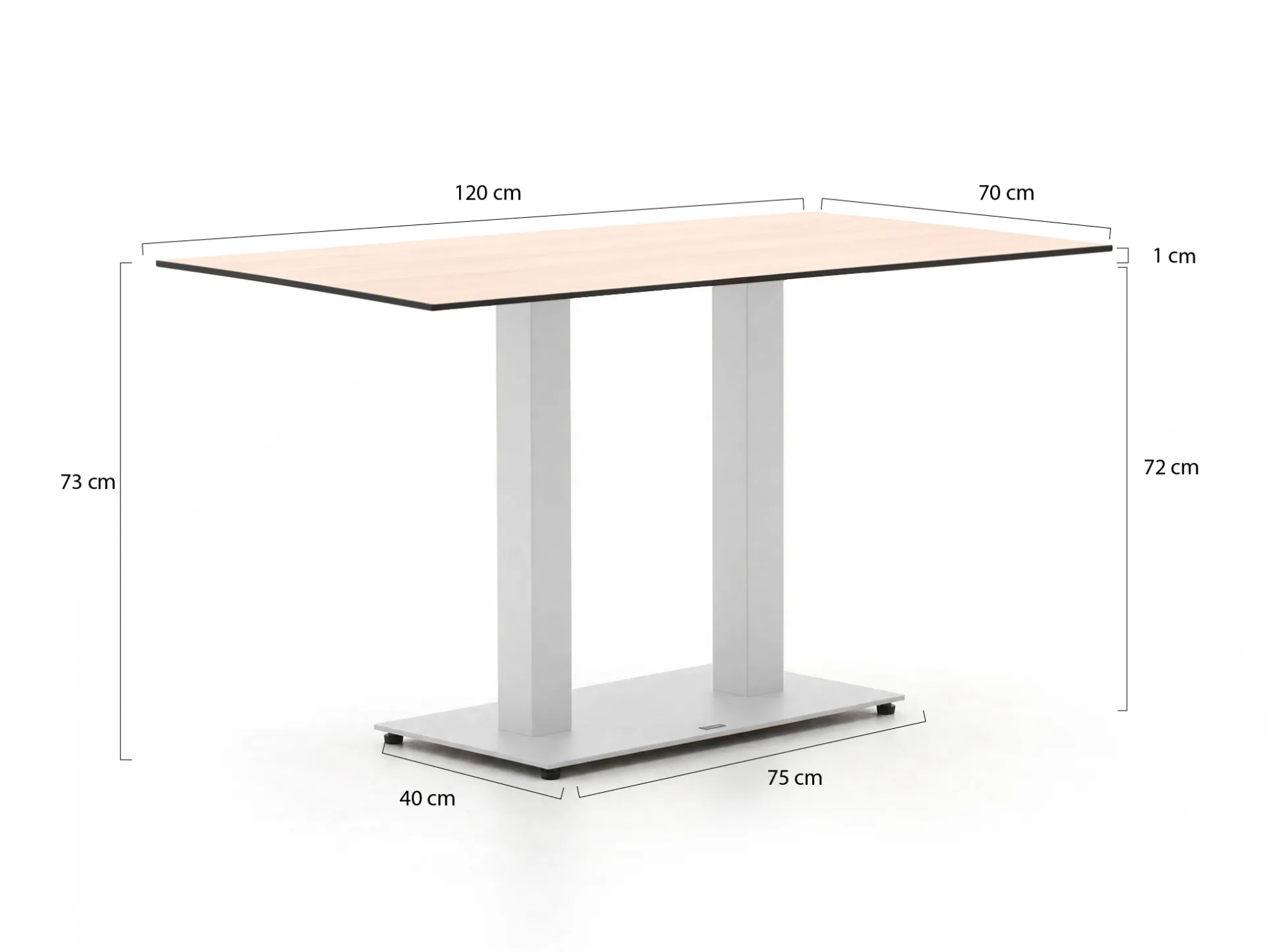 Forza Orta tuintafel 120x70x73cm