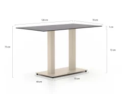 Forza Orta tuintafel 120x70x73cm
