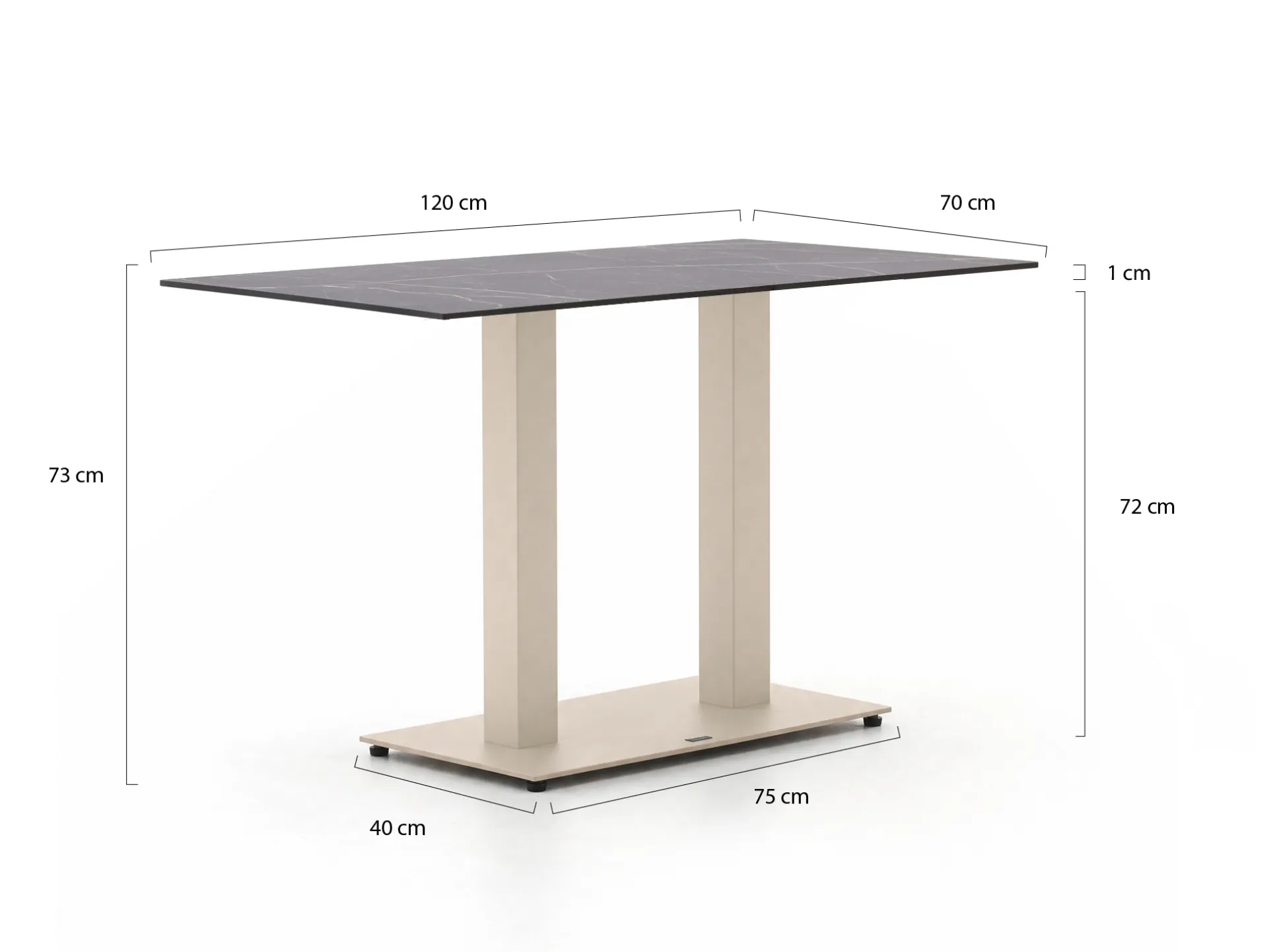 Forza Orta tuintafel 120x70x73cm