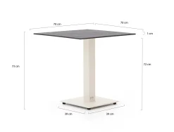 Forza Orta tuintafel 70x70x73cm