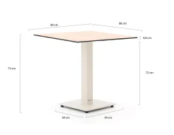 Forza Orta tuintafel 80x80x73cm