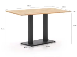 Forza Orta tuintafel 120x70x75cm