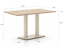 Forza Orta tuintafel 120x70x75cm