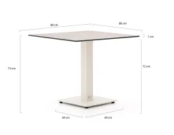 Forza Orta tuintafel 80x80x73cm