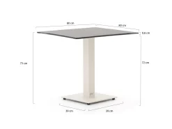 Forza Orta tuintafel 80x80x73cm