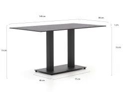 Forza Orta tuintafel 140x80x73cm