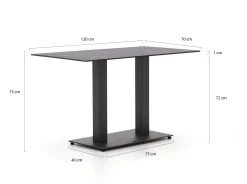 Forza Orta tuintafel 120x70x73cm