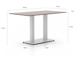 Forza Orta tuintafel 120x70x73cm