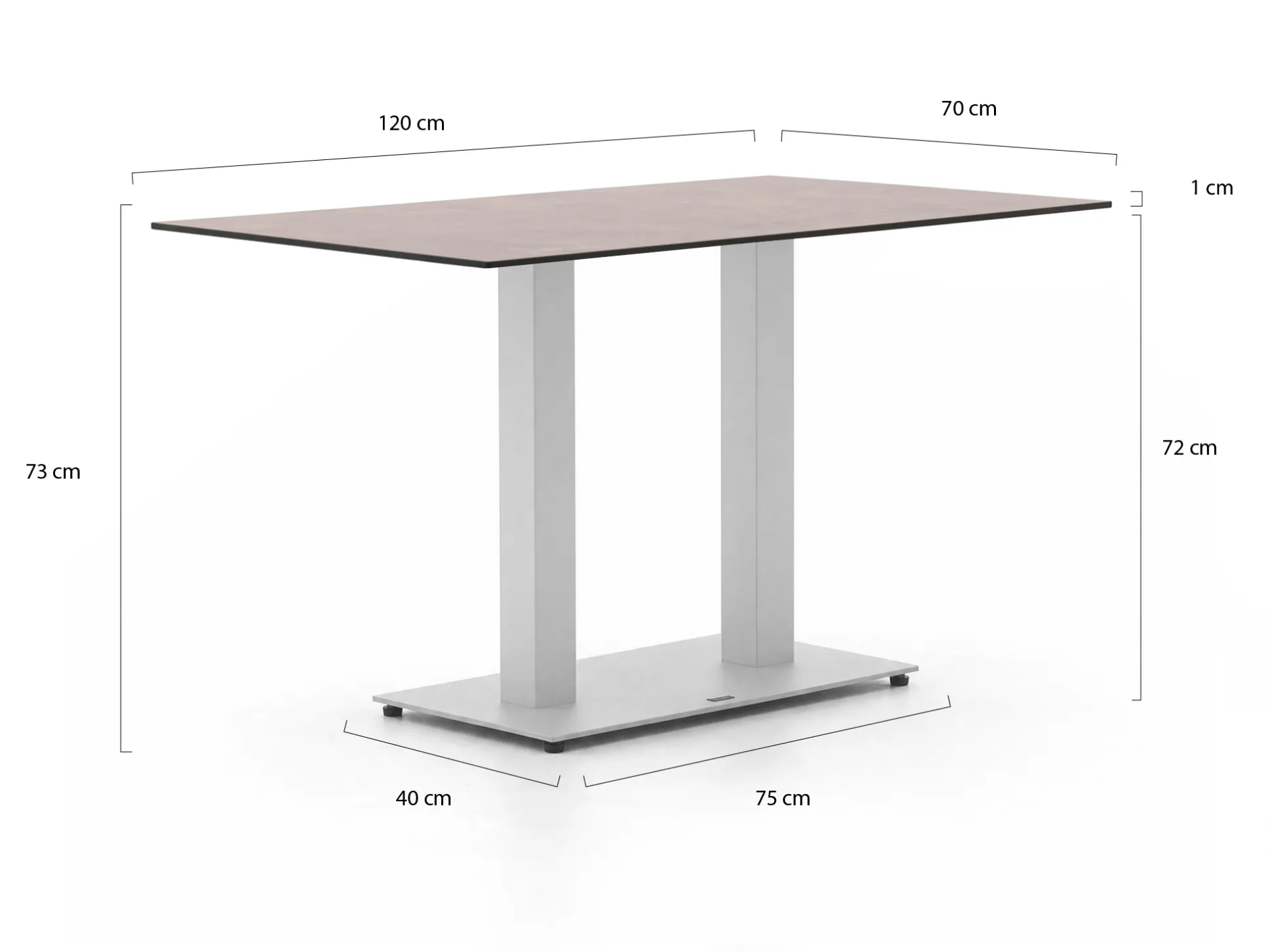 Forza Orta tuintafel 120x70x73cm