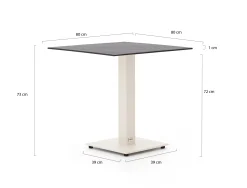 Forza Orta tuintafel 80x80x73cm