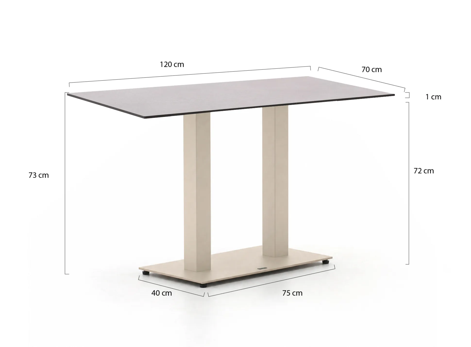 Forza Orta tuintafel 120x70x73cm