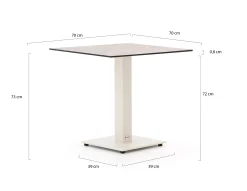 Forza Orta tuintafel 70x70x73cm