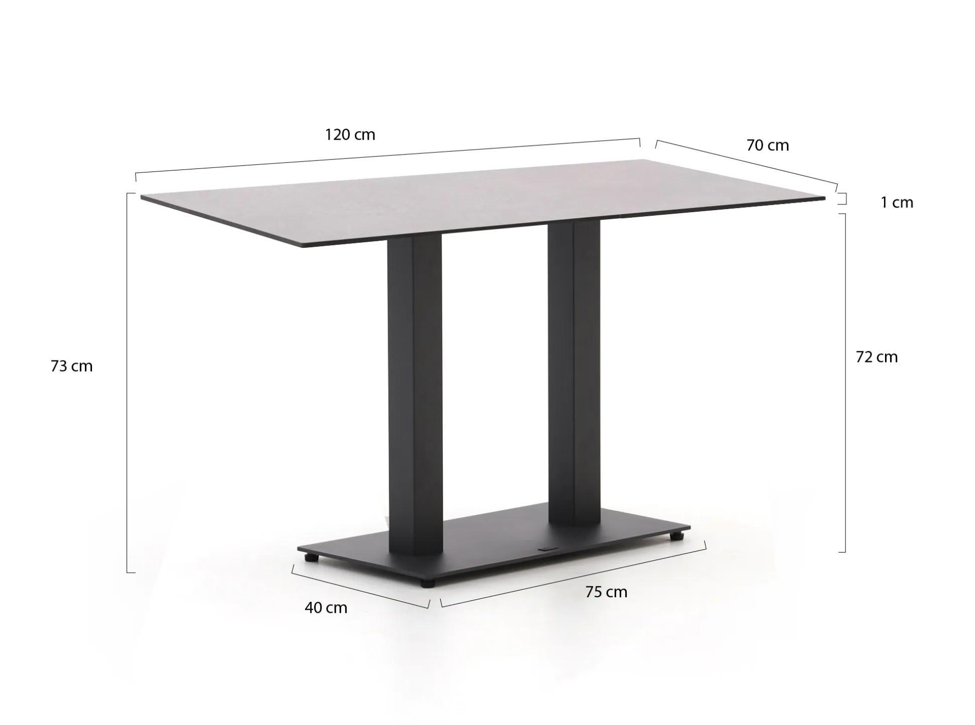 Forza Orta tuintafel 120x70x73cm