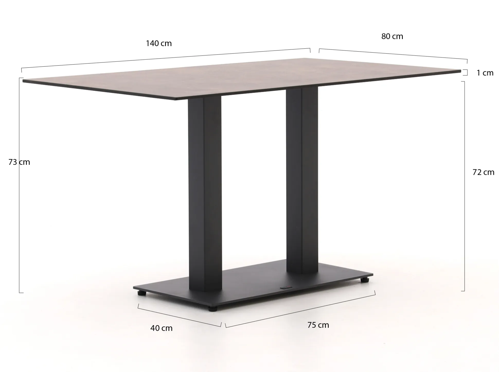 Forza Orta tuintafel 140x80x73cm