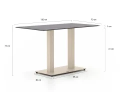 Forza Orta tuintafel 120x70x73cm