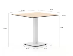 Forza Orta tuintafel 70x70x73cm
