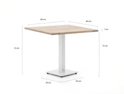 Forza Orta tuintafel 80x80x75cm