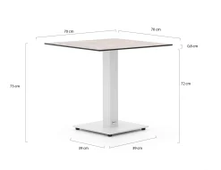 Forza Orta tuintafel 70x70x73cm