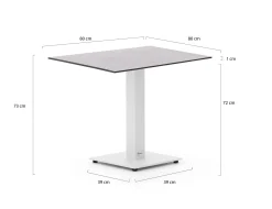Forza Orta tuintafel 80x80x73cm