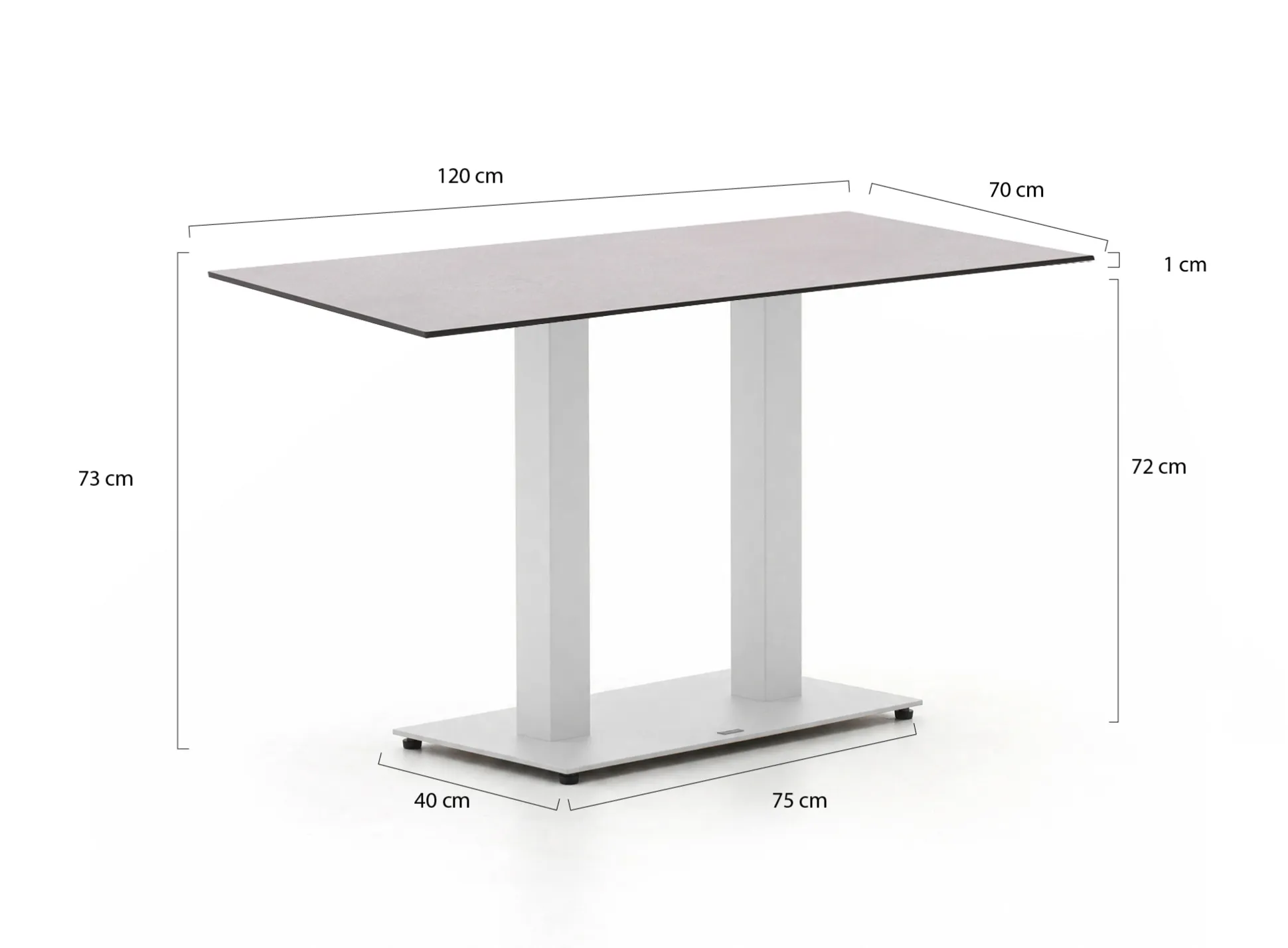 Forza Orta tuintafel 120x70x73cm