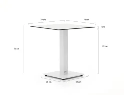 Forza Orta tuintafel 70x70x73cm