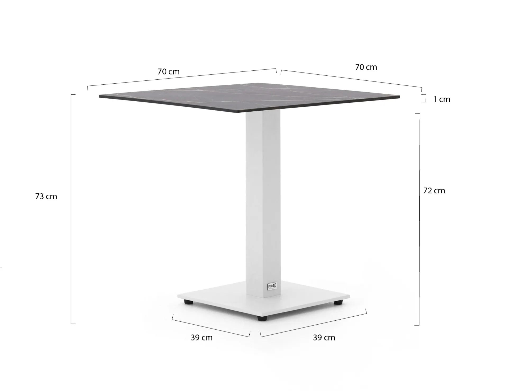 Forza Orta tuintafel 70x70x73cm