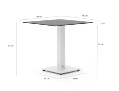 Forza Orta tuintafel 80x80x73cm