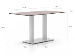 Forza Orta tuintafel 120x70x73cm