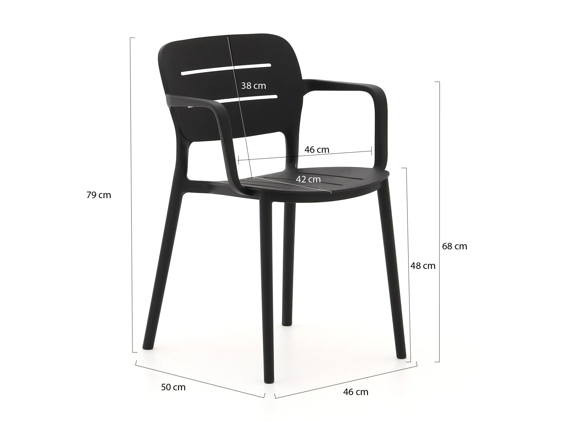 Forza Pazzia dining tuinstoel stapelbaar