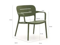 Forza Pazzia lounge tuinstoel stapelbaar