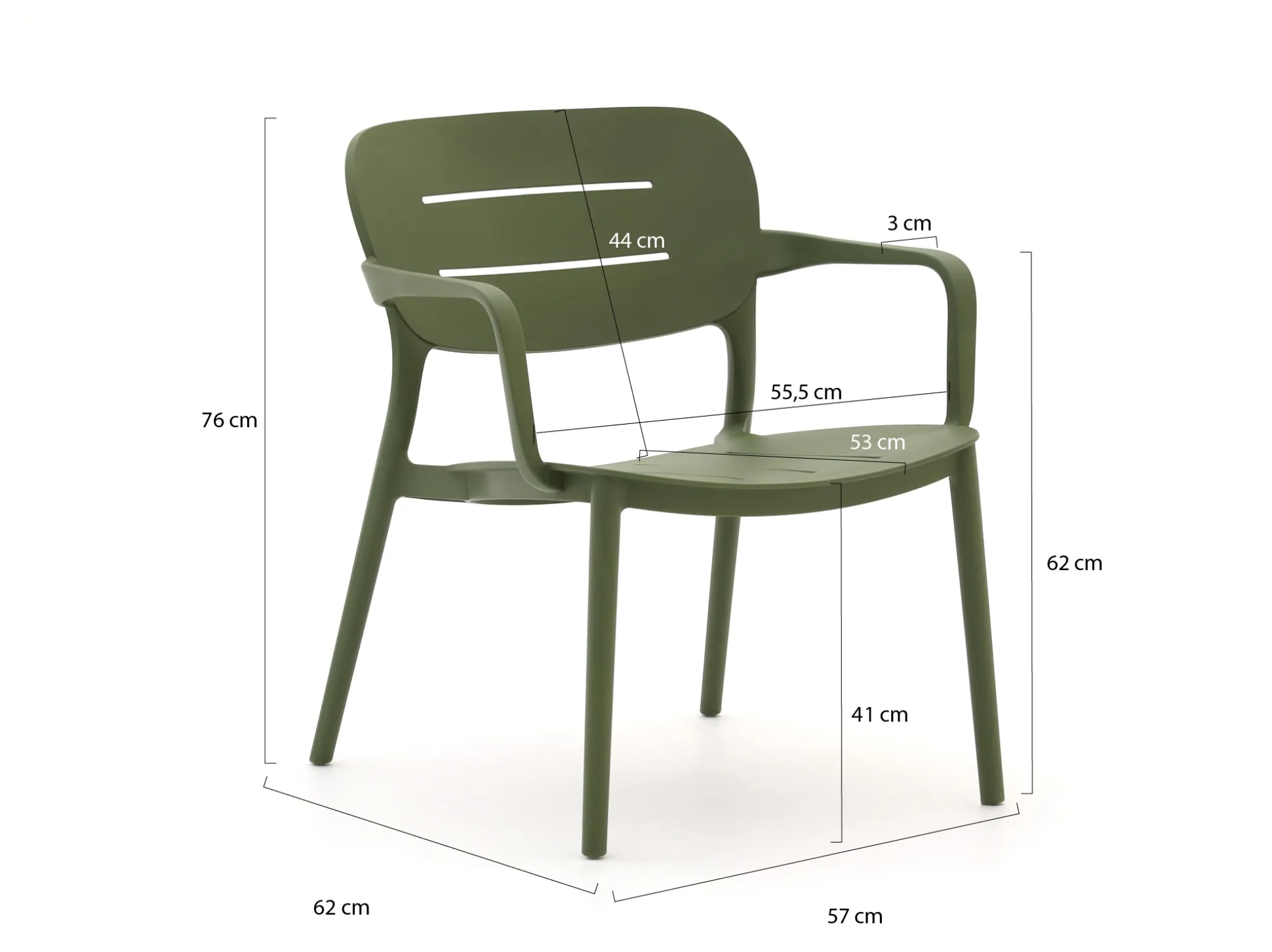 Forza Pazzia lounge tuinstoel stapelbaar