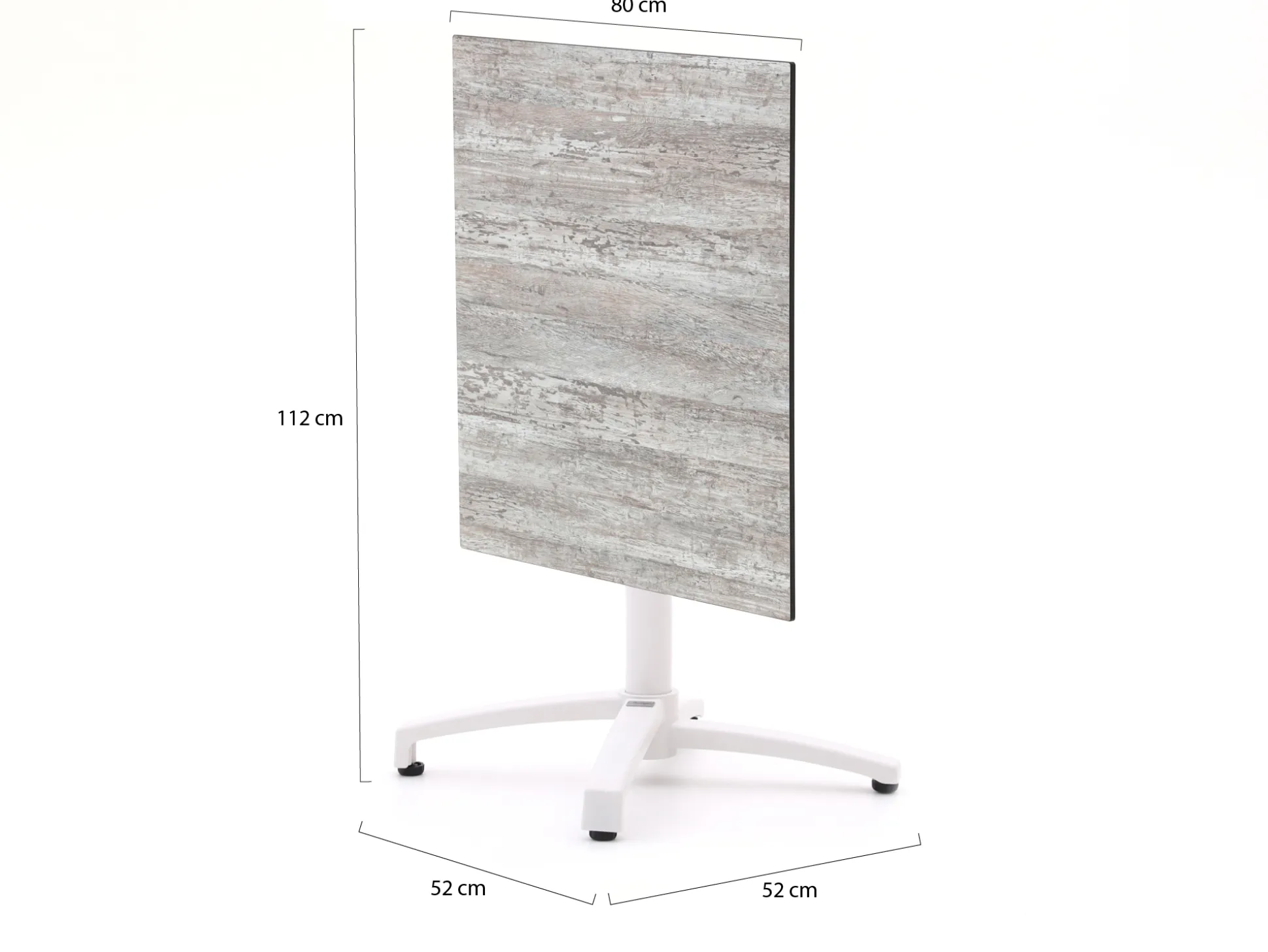 Forza Ripi/Canzo 80cm dining tuinset 5-delig stapelbaar inklapbaar