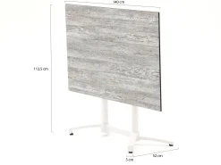 Forza Ripi/Canzo 140cm dining tuinset 5-delig stapelbaar inklapbaar