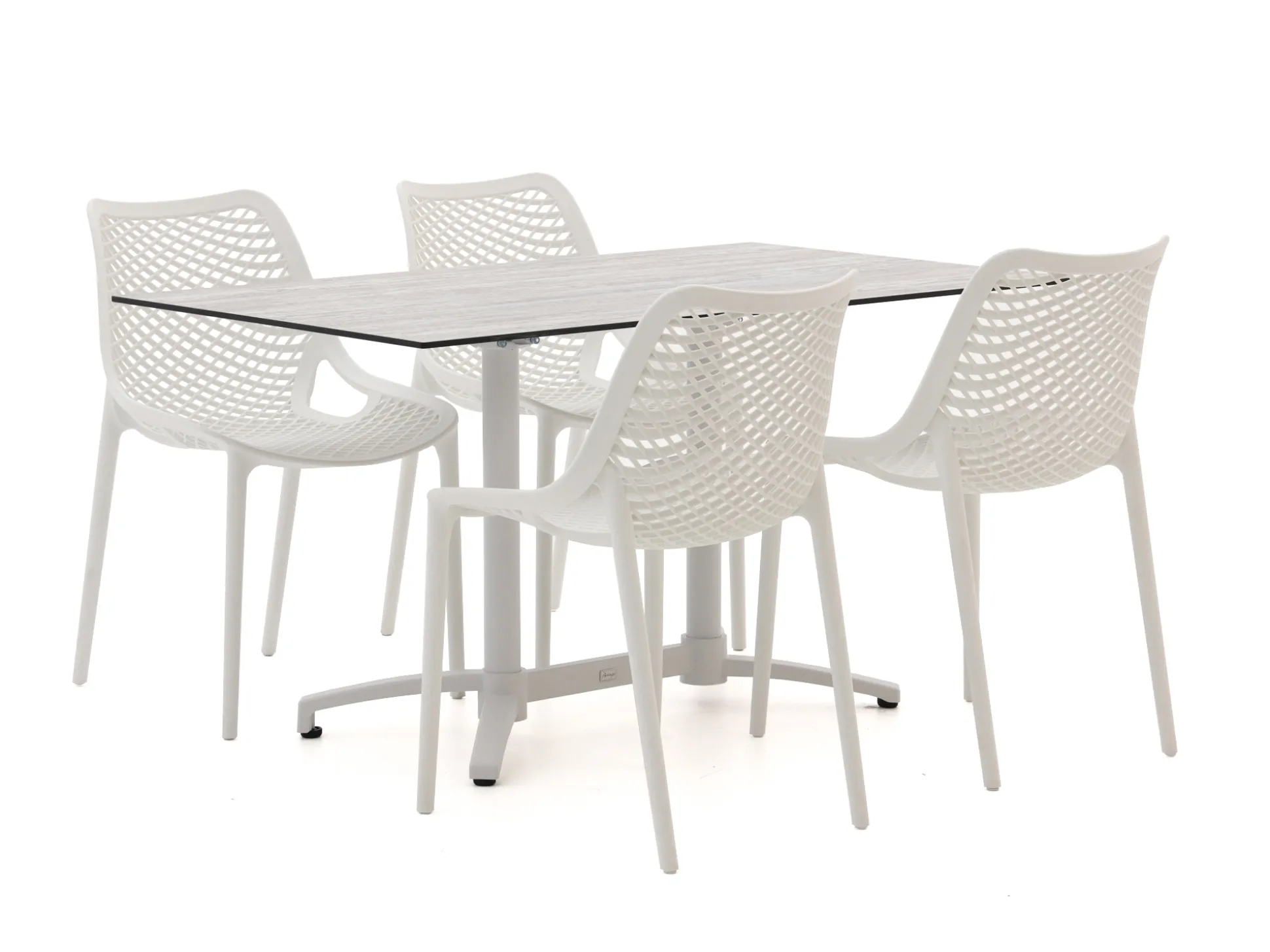 Forza Ripi/Canzo 140cm dining tuinset 5-delig stapelbaar inklapbaar