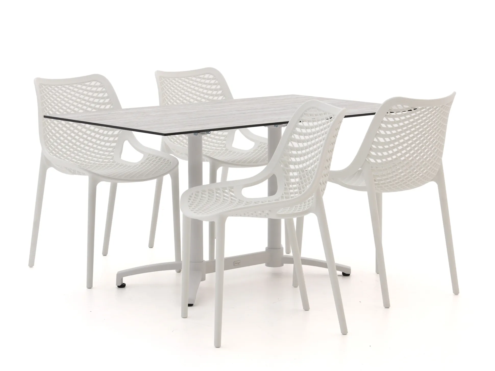 Forza Ripi/Canzo 140cm dining tuinset 5-delig stapelbaar inklapbaar