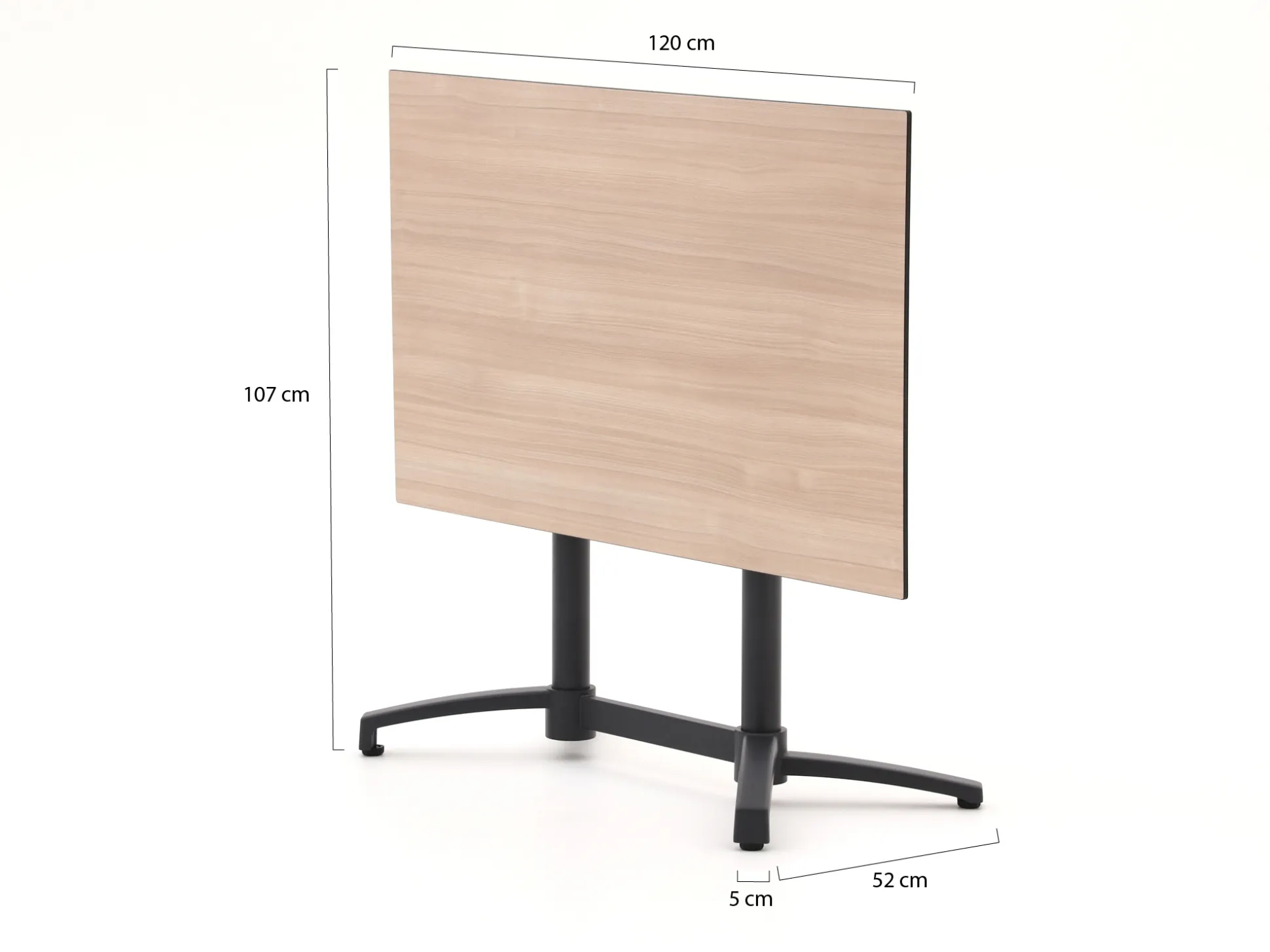Forza Ripi/Canzo 140cm dining tuinset 5-delig stapelbaar inklapbaar