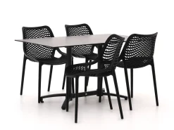 Forza Ripi/Canzo 140cm dining tuinset 5-delig stapelbaar inklapbaar
