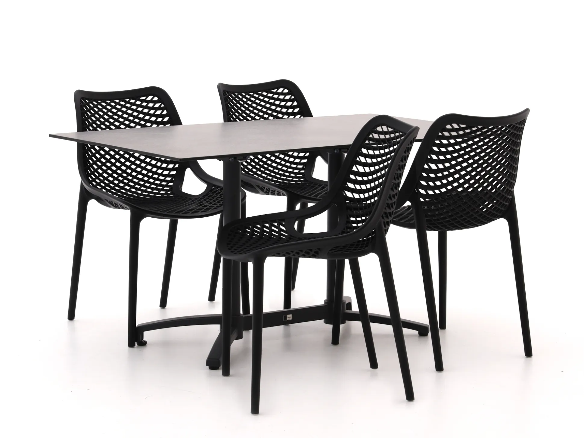 Forza Ripi/Canzo 140cm dining tuinset 5-delig stapelbaar inklapbaar