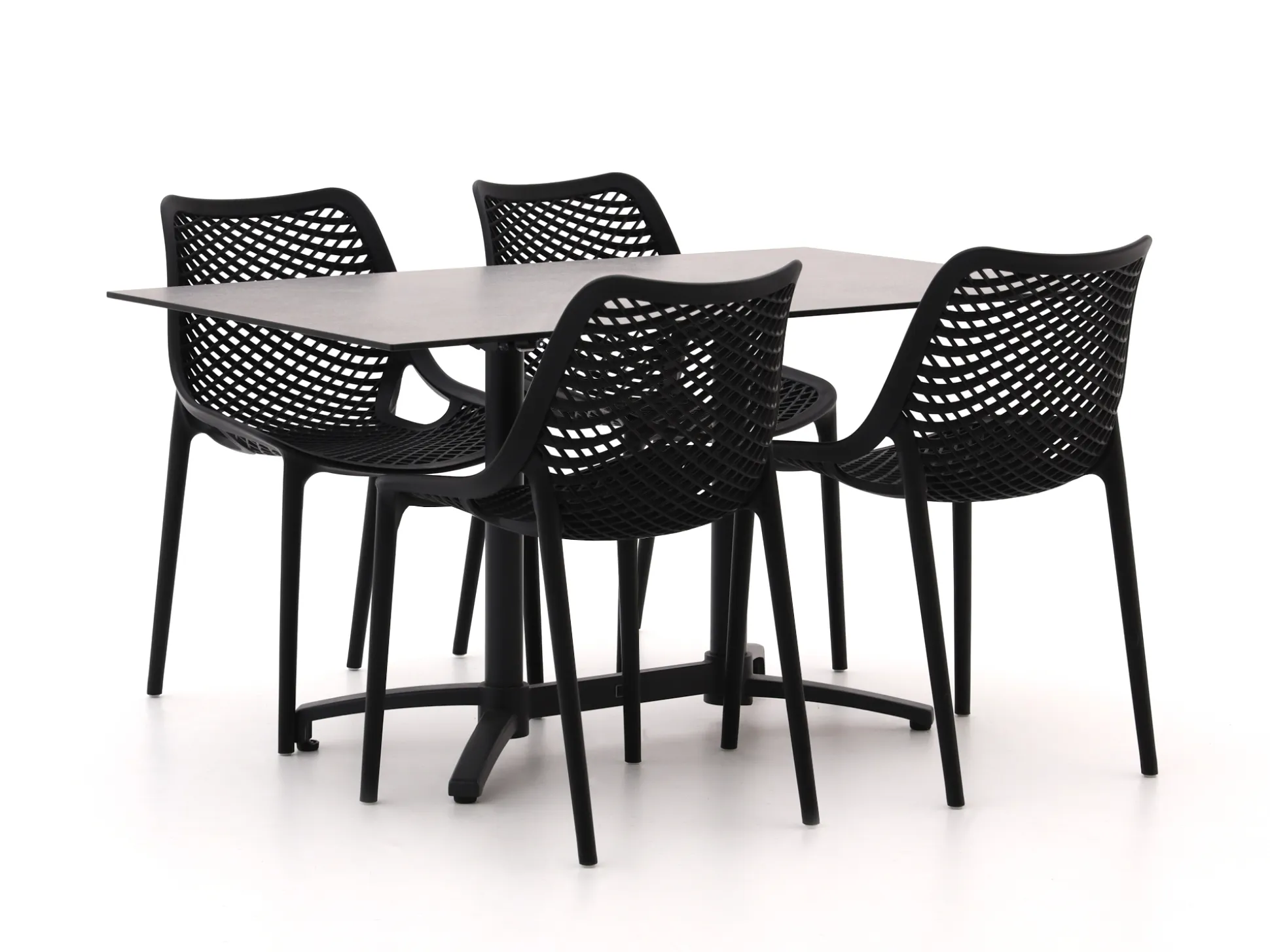Forza Ripi/Canzo 140cm dining tuinset 5-delig stapelbaar inklapbaar